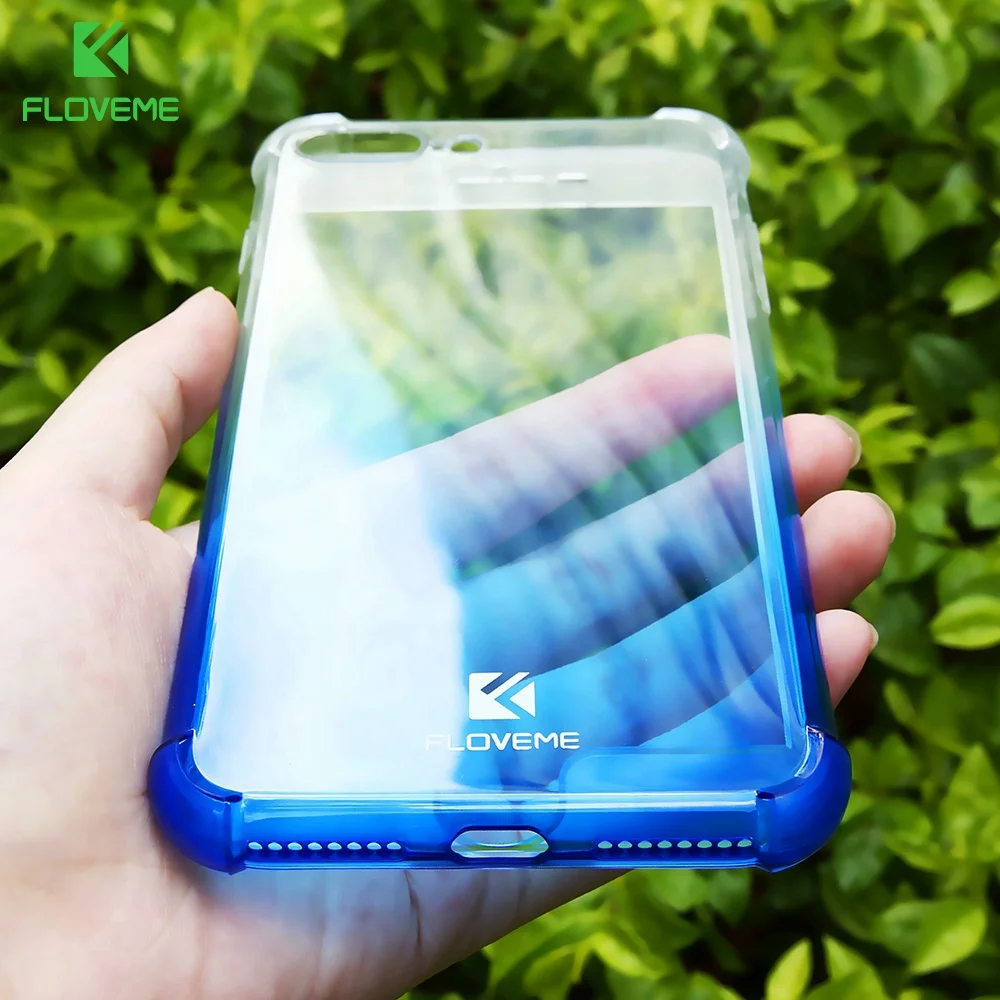 Kisscase 360 Защита Градиент Blue Ray чехол для iphone 8 7 6S 6 Plus Чехол анти Knock Обложка iPhone