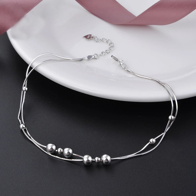 Новинка 2019 реальное искусственное серебряное женское украшение двойное