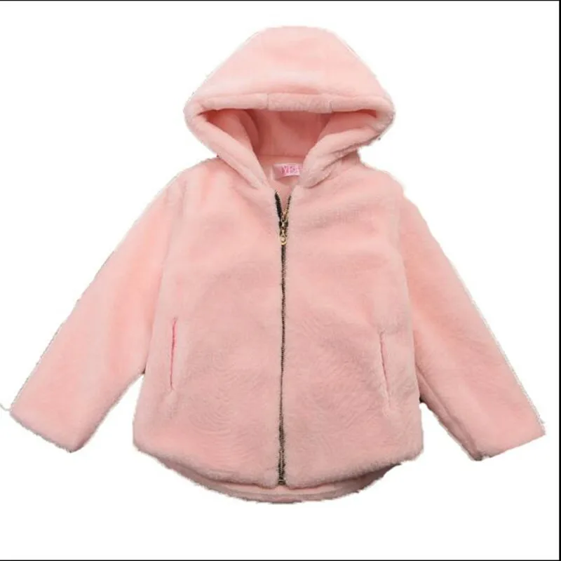 2019 Пальто из искусственного меха для девочек на осень и зиму Куртки маленьких