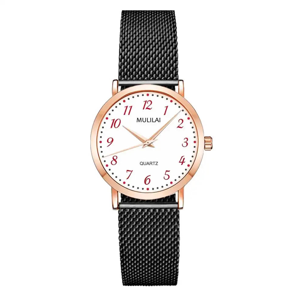 7529 Black red Розовое золото dw стильные женские часы модные дамские Брендовые женские кварцевые наручные часы женские наручные часы с кожаным ремешком Relogio feminino - Цвет: 7529 Black red