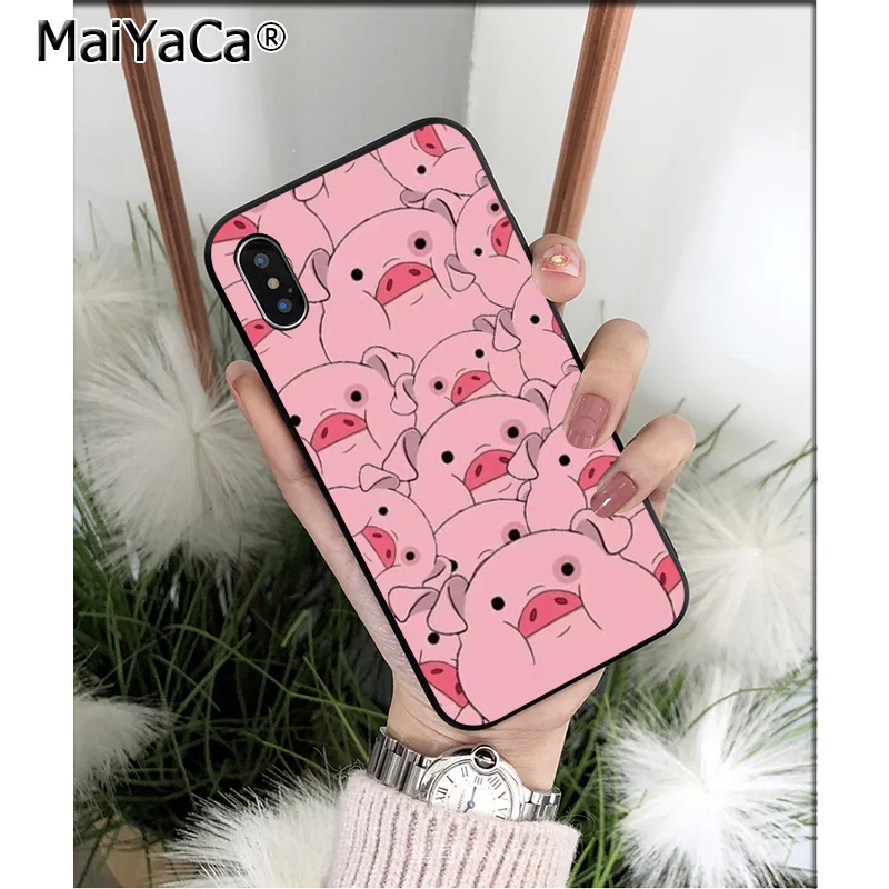 A16 MaiYaCa Гравити Фолз Waddles милый поросенок Силиконовый ТПУ мягкий черный чехол для телефона для Apple iPhone 8 7 6 6S Plus X XS MAX 5 5S SE XR - Цвет: A16