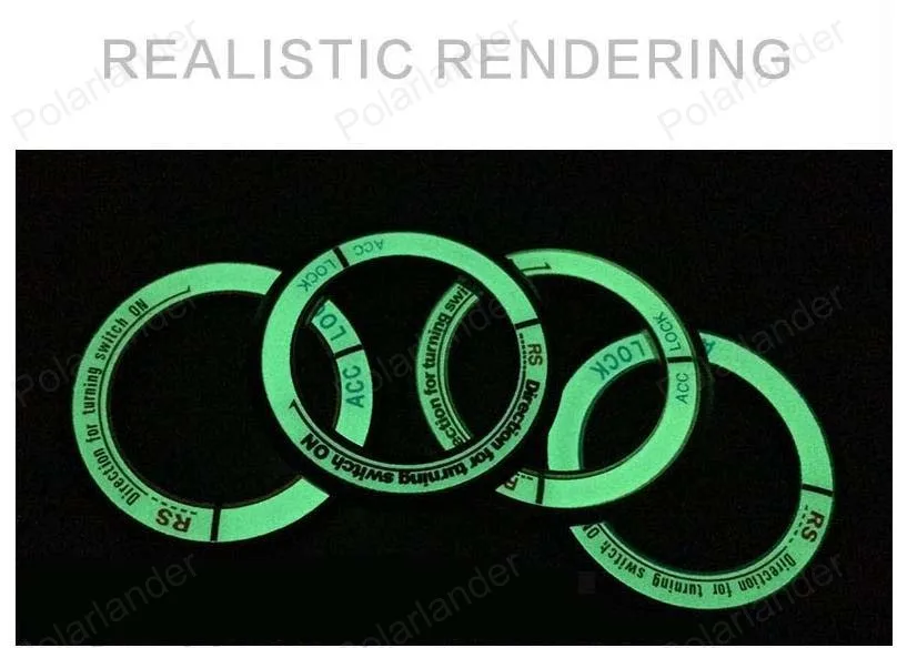 Алюминиевый сплав переключатель зажигания автомобиля декоративное кольцо