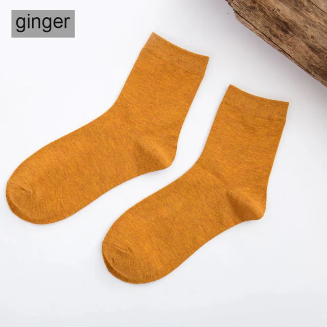 10 pairs ginger Высококачественная Мужская одежда из бамбукового волокна, носки из хлопка, красочные модные деловые мужские носки, дезодорант, платье Sox meia 10 пар/лот - Цвет: 10 pairs ginger