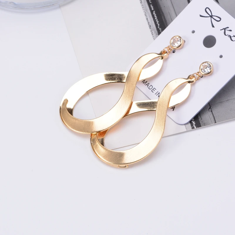 Manerson Fashion Korean Silver Smooth Zinc Alloy Drop Earrings Statement Hot Sale Drangle for Women Wholesale | Украшения и