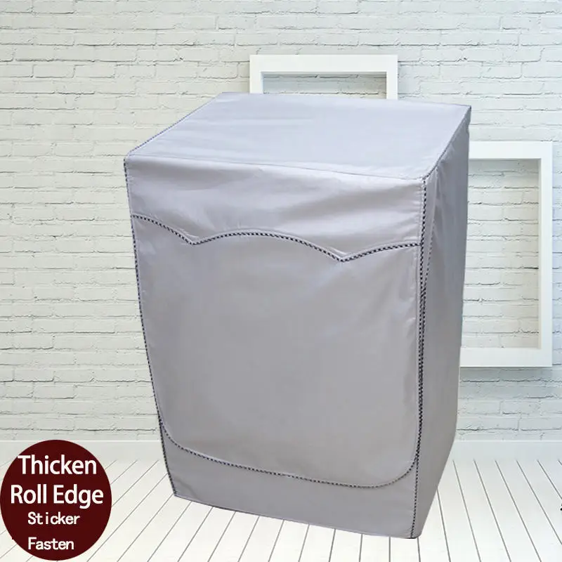 Rolling edge Sticker Двойной серебряный уплотненный Водонепроницаемый солнцезащитный чехол для стиральной машины с двойным покрытием Серебряный чехол Защитный Пыльник - Цвет: Rolling edge Sticker