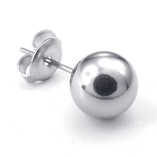 10Pcs Men Women Cool Stainless Steel Ball Bead Ear Stud Earrings Unisex Jewelry | Украшения и аксессуары