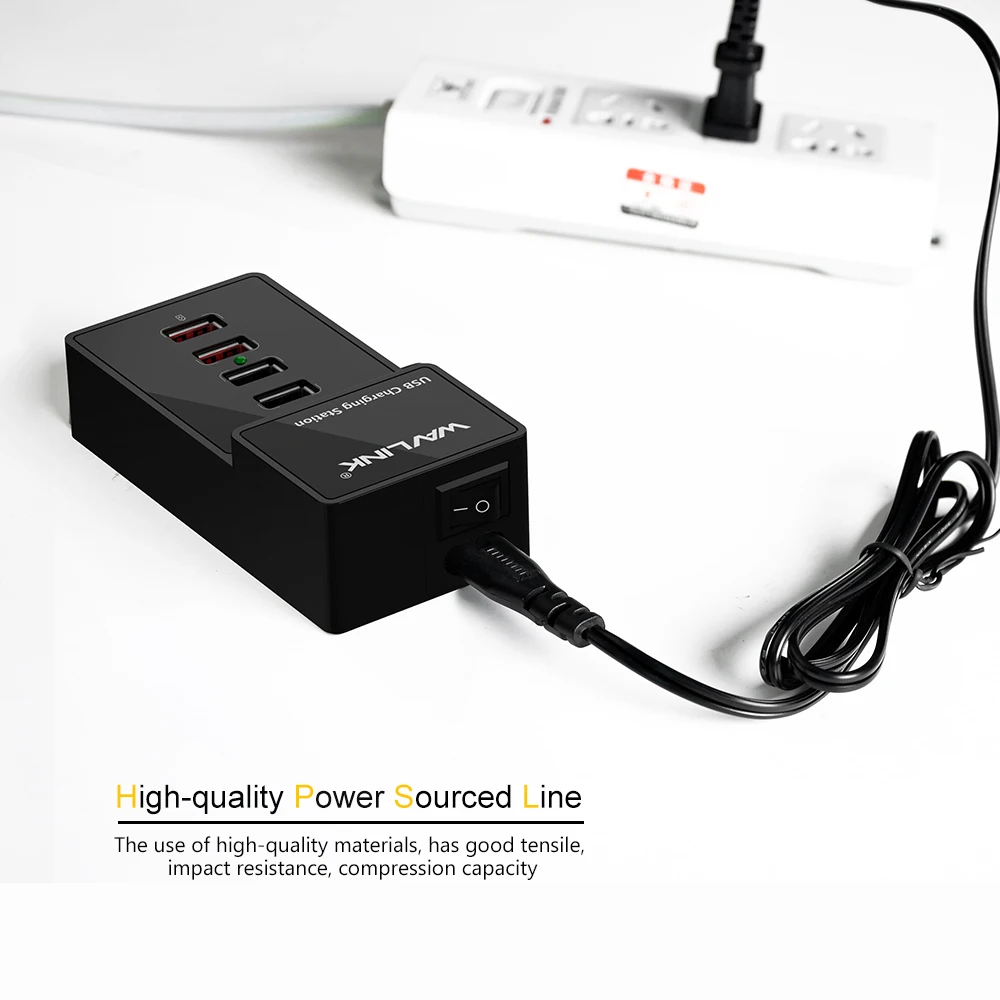 Сетевое зарядное устройство Wavlink с 4 портами USB 3 0 зарядная станция адаптером