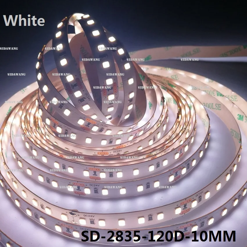 Светодиодная лента CRI &gt 90 + Ra 4000K SMD2835 супер яркая ширина 10 мм 5 метров/катушка DC12/24 В