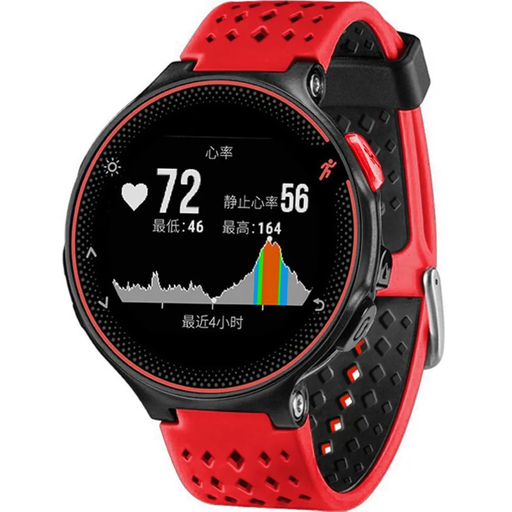 Новая мода мягкий силиконовый для Garmin Forerunner 220/230/235/620/630 замена наручные часы