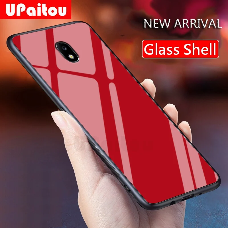 UPaitou роскошный чехол из закаленного стекла для samsung Galaxy J7 J5 J3 Pro J4 Prime J6 Plus TPU бампер