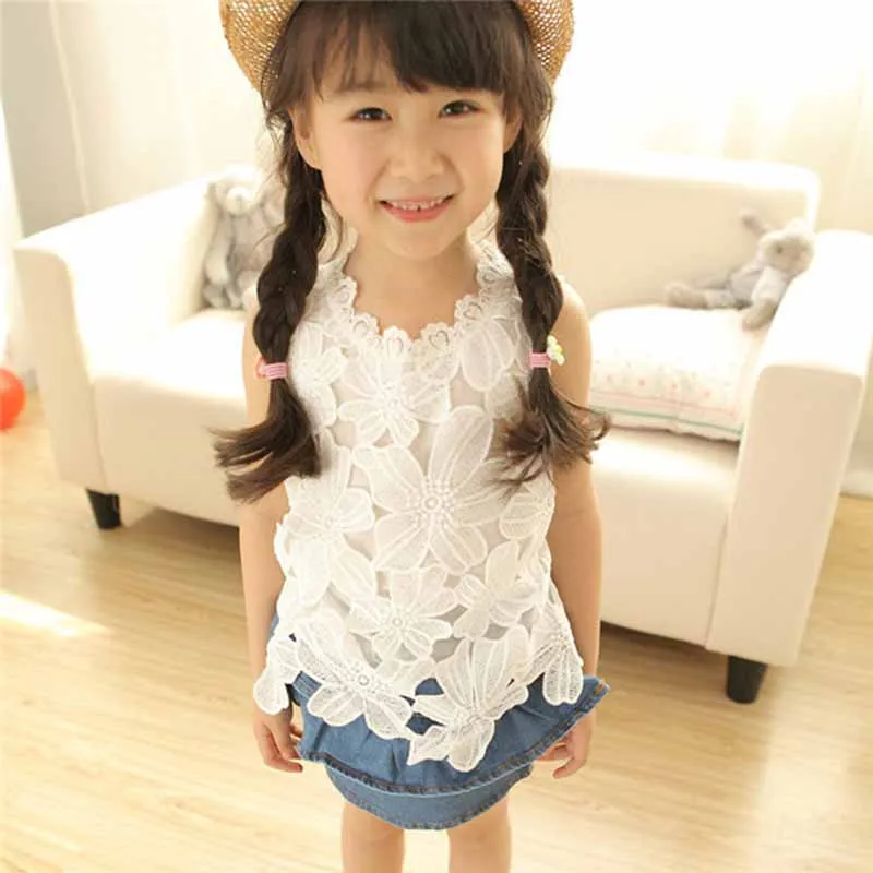 Блузка для девочек Новое поступление 2015 года летняя футболка Модная Детская