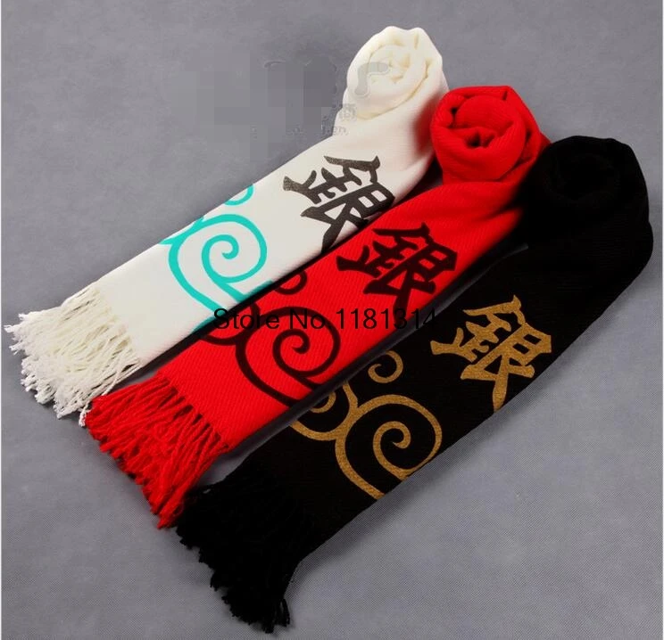 Аксессуары для косплея мужчин аниме шарф белого/черного/красного цвета из