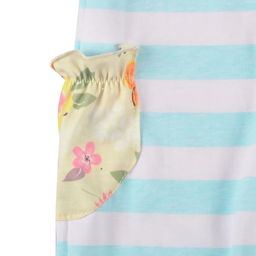 Новое поступление весенне летний детский комбинезон одежда в синюю полоску с