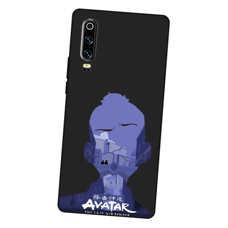 N256 Аватар Aang Черный силиконовый чехол для huawei P8 P9 P10 P20 P30 Lite Pro P Smart Plus 2017 2019 |