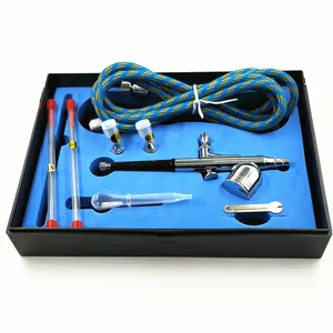 Двойного действия Аэрограф пистолет живопись для лица тела татуировки воздушный шланг ручной инструмент гравитационного Тип Аэрограф распылительного пистолета