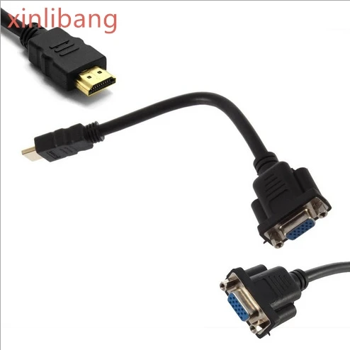 1080P HDMI штекер VGA RCA Женский видео адаптер конвертер кабель для телефона верхняя
