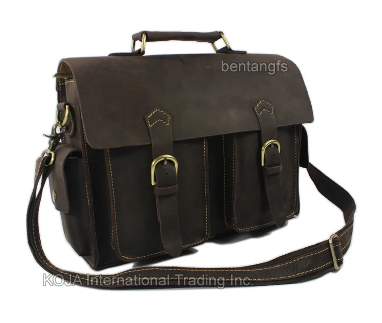 2020 Vintage Crazy horse Leather Men Messenger Bags genuine leather shoulder bags men crossbody bag Handbag toe Briefcase M201# |