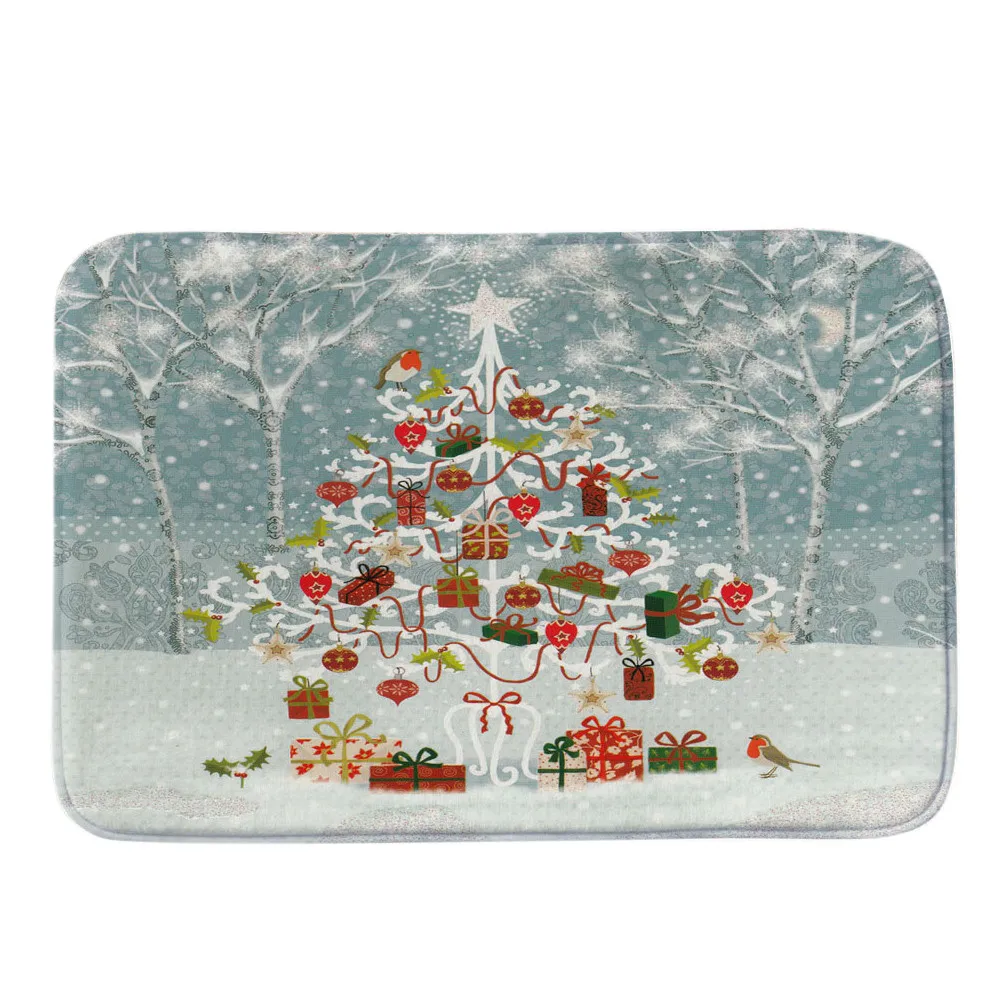 A Merry Christmas коралловый бархат Добро пожаловать коврики узор письмо пол входная дверь ванная комната коврик крытый Ванна ковер Nove7 - Цвет: A