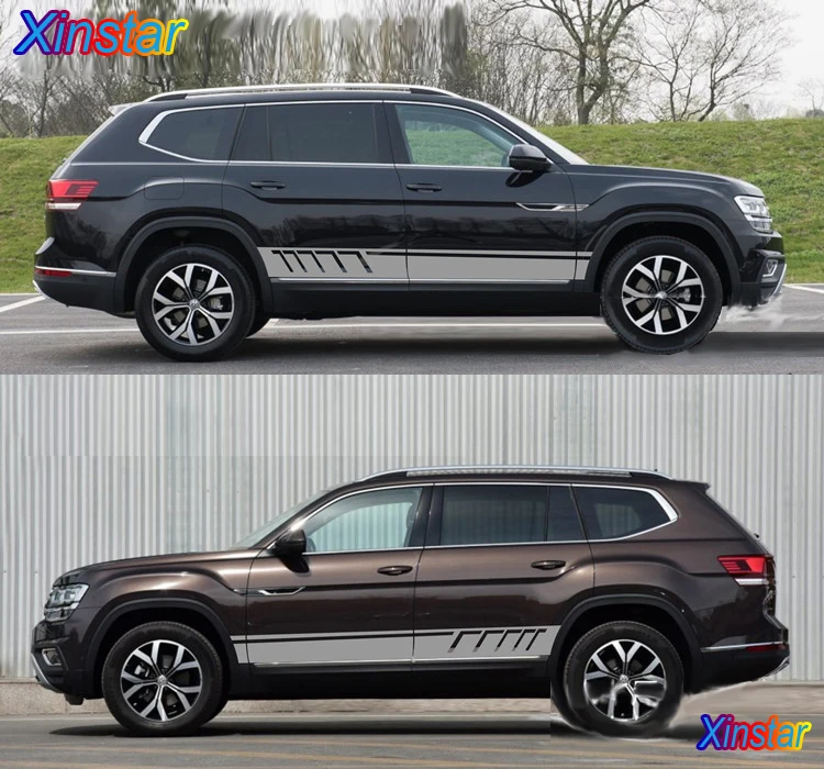 

2pcs/lot car side body decoration sticker For VK Volkswagen Tiguan