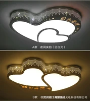 warm romantic master bedroom lamp heart shaped dimming led ceiling lamp wrought iron lamps wedding room lighting