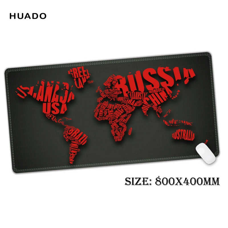 

World map mouse pad overlock mouse mat rubber material speed computer mat
