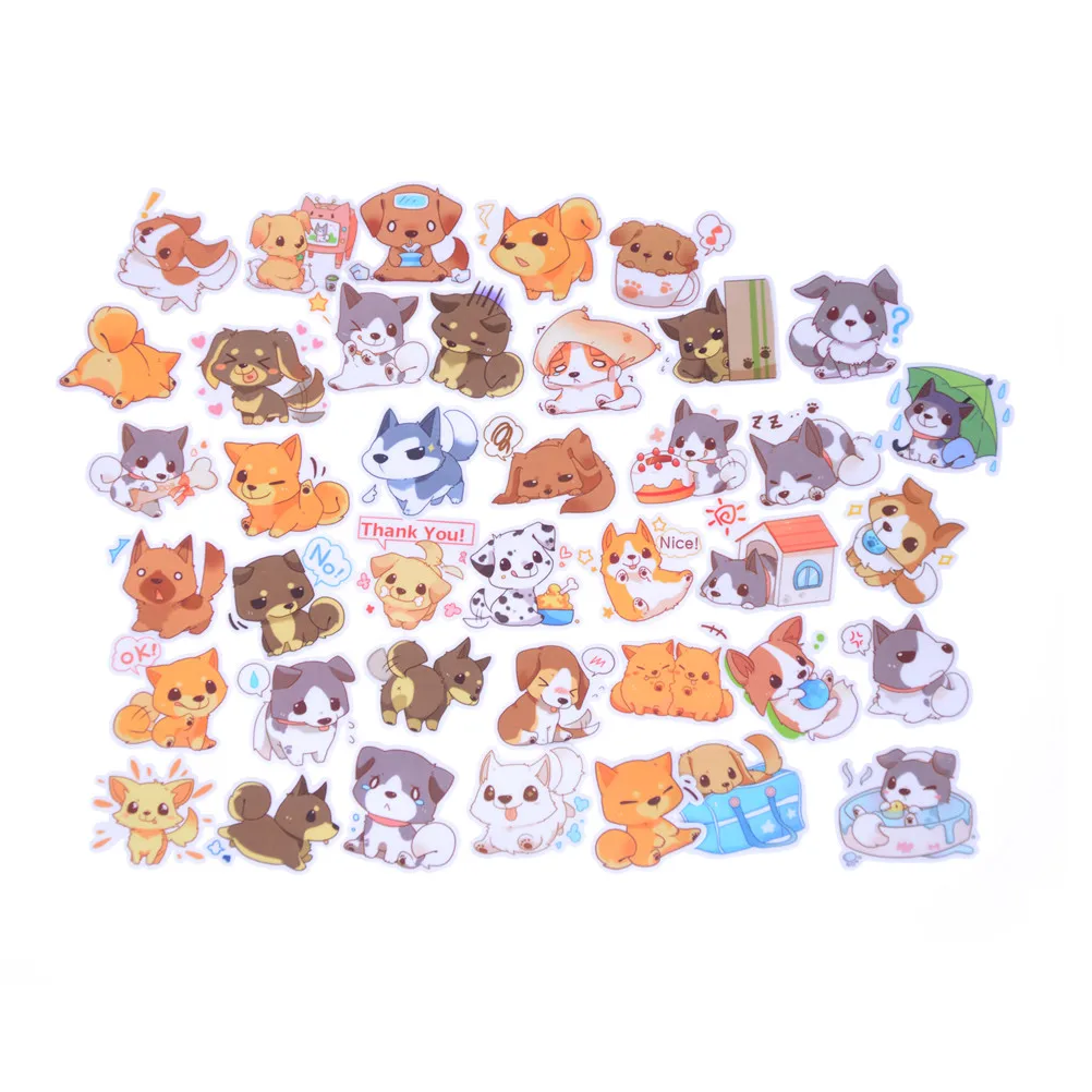 40 шт. самодельные наклейки с милыми собаками для скрапбукинга s декоративные