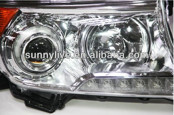 2008 2013 год для Land Cruiser LC200 FJ200 светодиодный налобный фонарь Chrome корпус oem|lamp housing|led