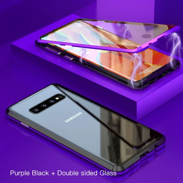 Полный Магнитный чехол для samsung Galaxy S8 S9 S10 плюс M30s передний и задний двойной Стекло