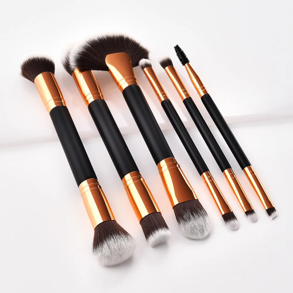 Новый 6 шт. двойной конец косметический макияж кисти Тональная основа пудра кисть