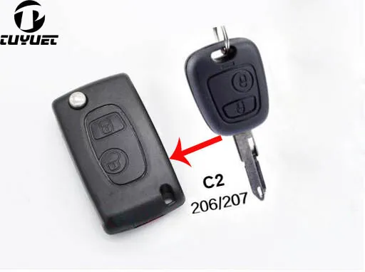 Модифицированный чехол для замены складывающийся флип-чехол 2 BTN PEUGEOT 206 205 405 106 без