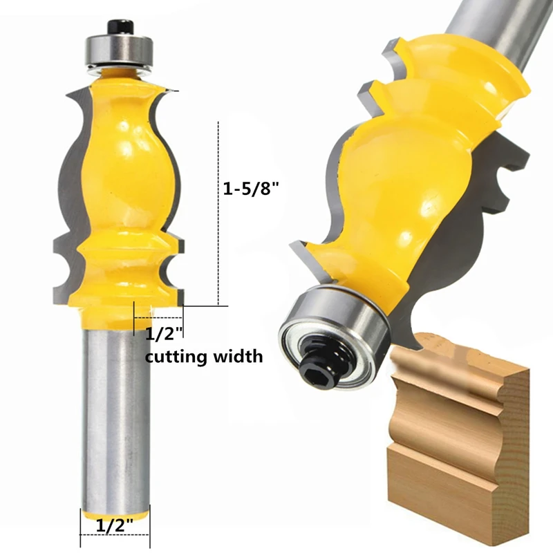1/2 хвостовик деревообрабатывающей Архитектурного Литья фрезы ogee Рыхлители