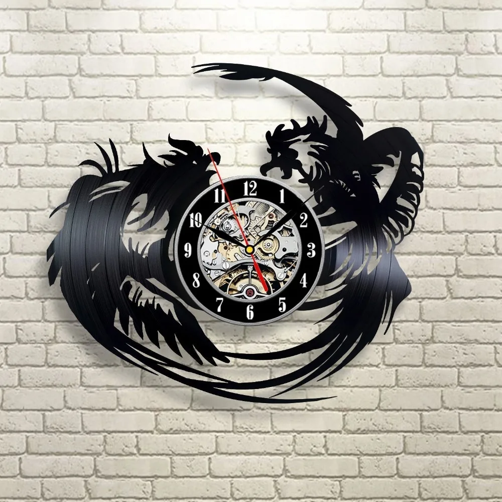 Петух боев петухи CD винил Dis настенные часы лучший подарок для друга мужчины и
