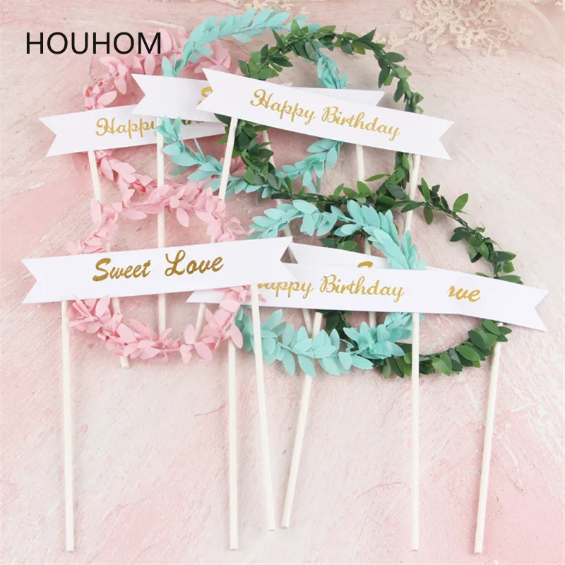 Гирлянда с листьями для будущей матери С Днем Рождения Сладкая любовь топпер