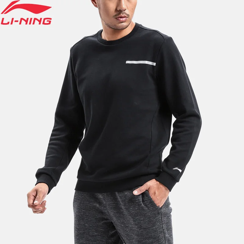 Li Ning мужской тренировочный свитер 70% хлопок 30% полиэстер комфортный обычный крой