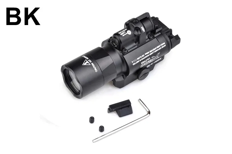 Черный Element Airsoft Surefir X400U пистолетный светильник тактический флэш-светильник Красный Лазерный Пистолет оружейный светильник EX367 - Цвет: Черный