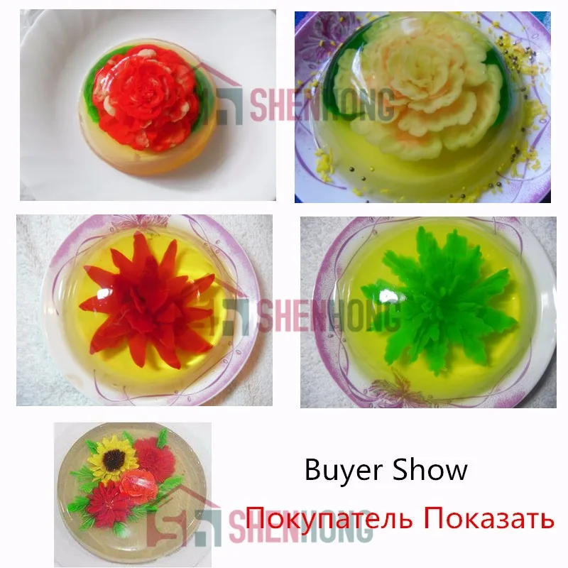 Special Amazing 10 Pcs/Set 3D Jelly Art Tools Cake Jello Gelatin Puding Nozzle Leaves | Дом и сад