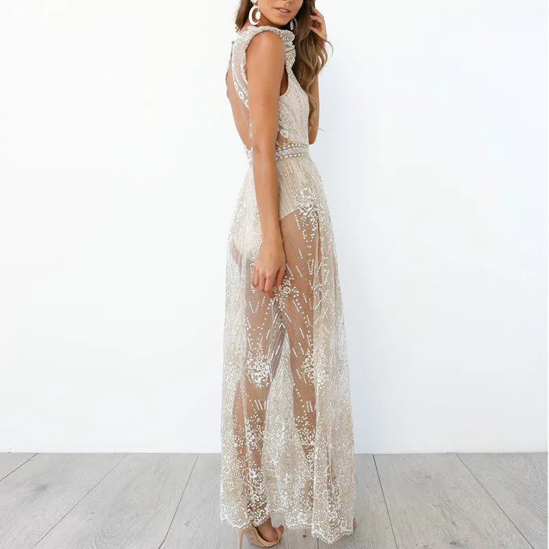 Женское Сетчатое платье с открытой спиной розовое винтажное блестками оборками