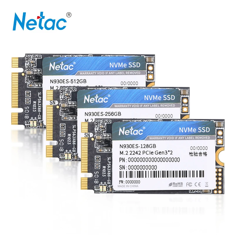 Netac M.2 SSD 2242 NVMe PCIe Gen3* 2 128 ГБ 256 ГБ 512 ГБ N930ES Внутренний твердотельный накопитель HDD для ноутбука настольный жесткий диск