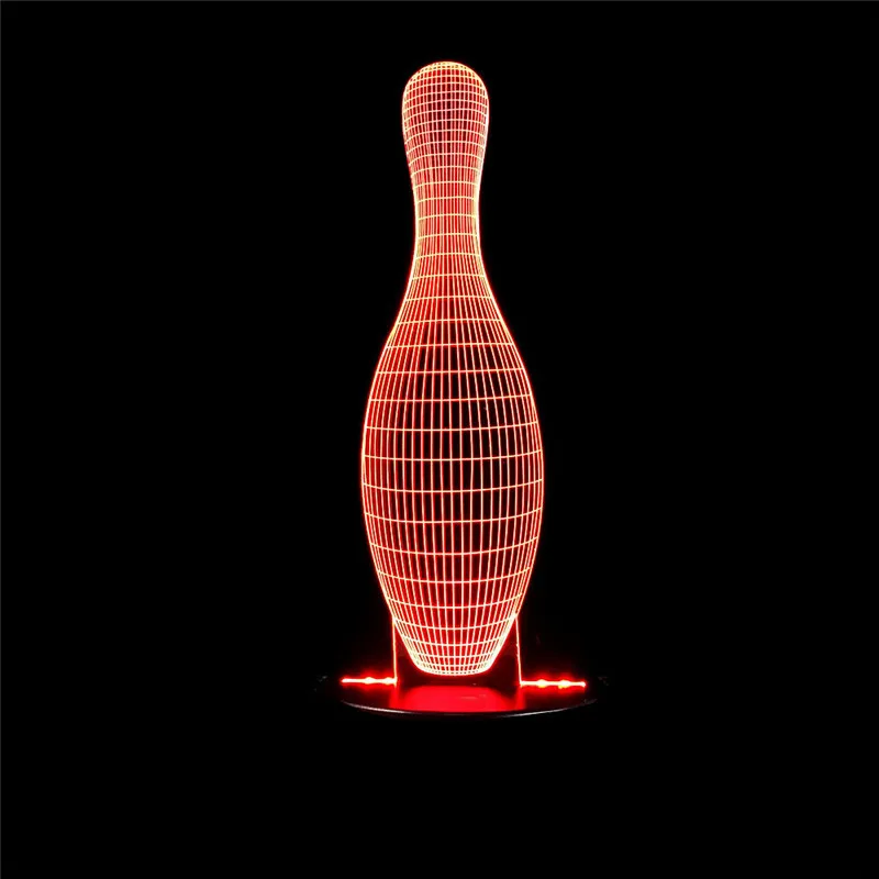 3D светодиодный ночник для боулинга сенсорный датчик USB стол Иллюзия настроение