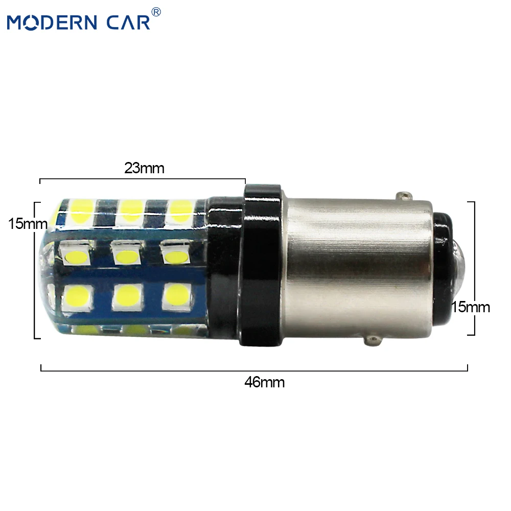 1 шт. Автомобильные светодиодные лампы h4 P21W 1156 BA15S 24SMD 3030 6000 К|Сигнальная лампа| |