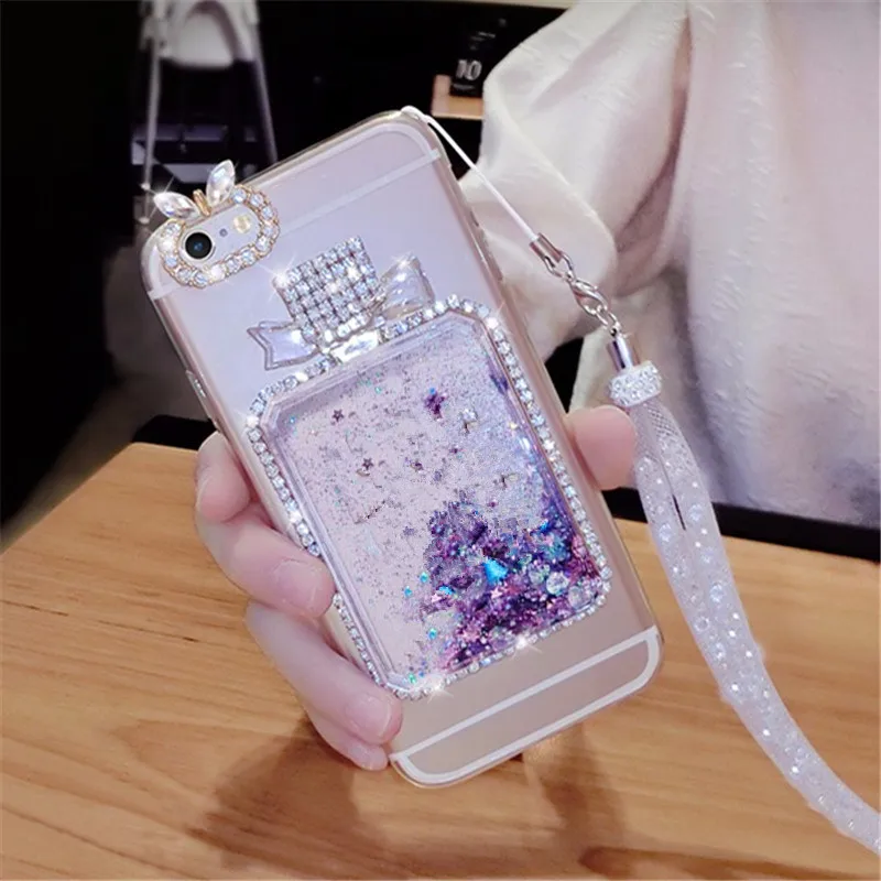 LaMaDiaa для Samsung S6 S7 S8 S9 S10 S20 S21 Plus модные флаконы с сыпучим песком и блестками Note8 9 10 20