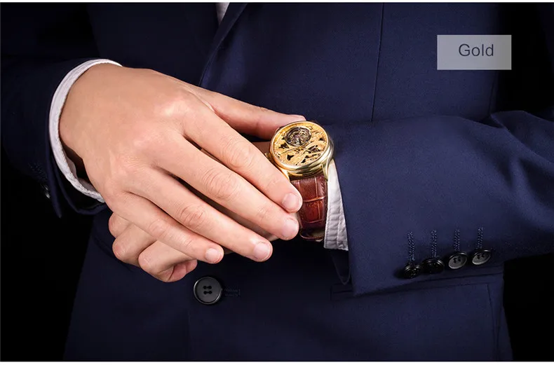 Настоящие Tourbillon часы копейка, механические часы для мужчин, ручной Ветер, Tourbillon чайки, полый ход, мужские часы