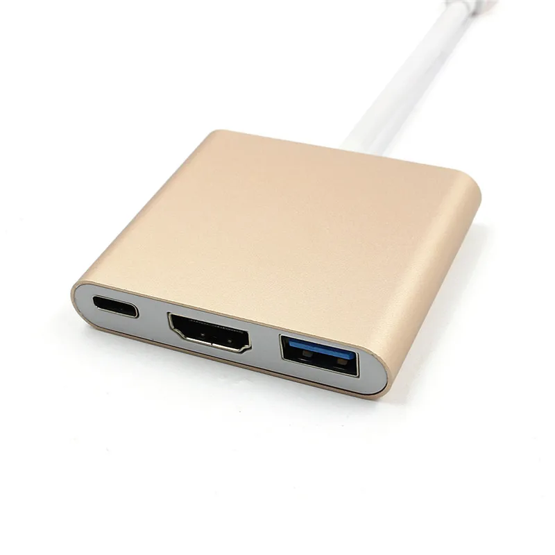 Тип C USB 3 1 к 4K HDMI USB3.0 адаптер 3in1 концентратора для Apple Macbook Адаптер Hub|hdmi adapter|4k hdmic type
