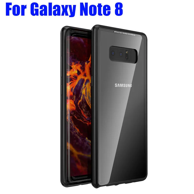 Magnet magnetic Adsorption Aluminum Metal Bumper For Galaxy S10 S9 Plus S8 S7 Edge Note 9 8 With 9H Glass Back Cover Case S907 |