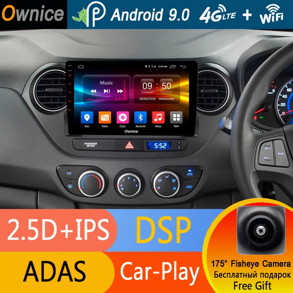 Octa Core 4G + 32G 9 &quotIPS Android 0 для Hyundai I10 Xcent Grand i10 2013 2014 2015 2016 DSP CarPlay Автомагнитола Navi GPS