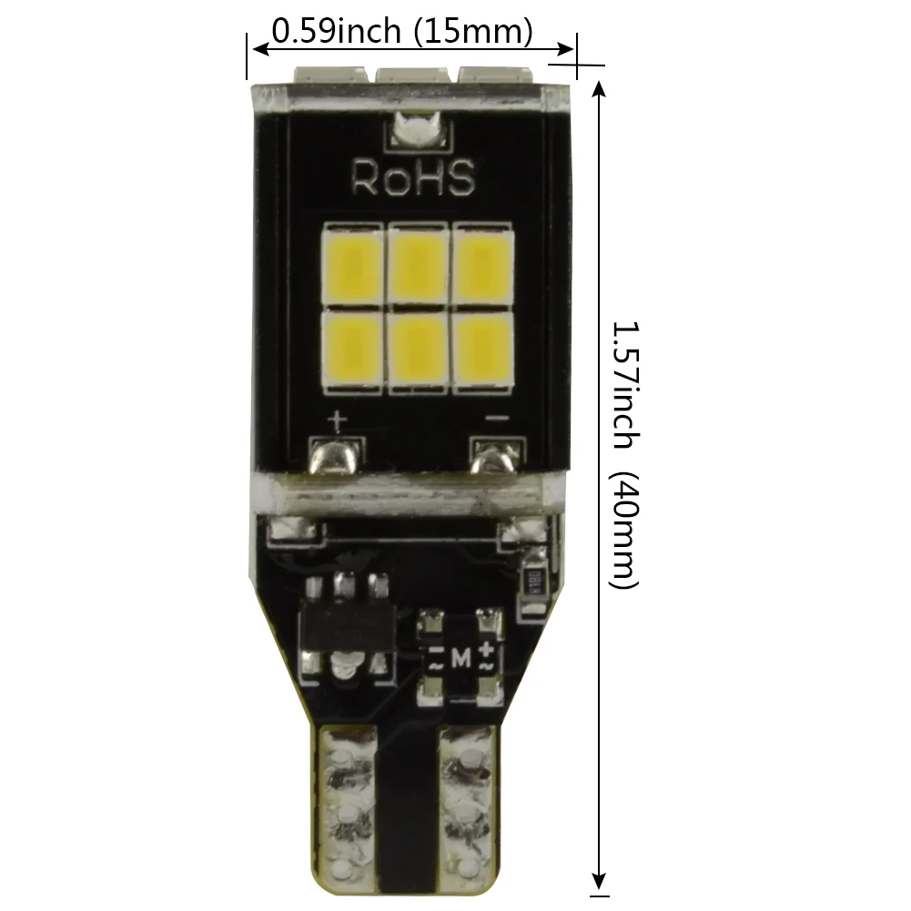 2 шт. Автомобильные светодиодные лампы T15 W16W 921 912 906 6000|car light|bulbs for carbulb led |