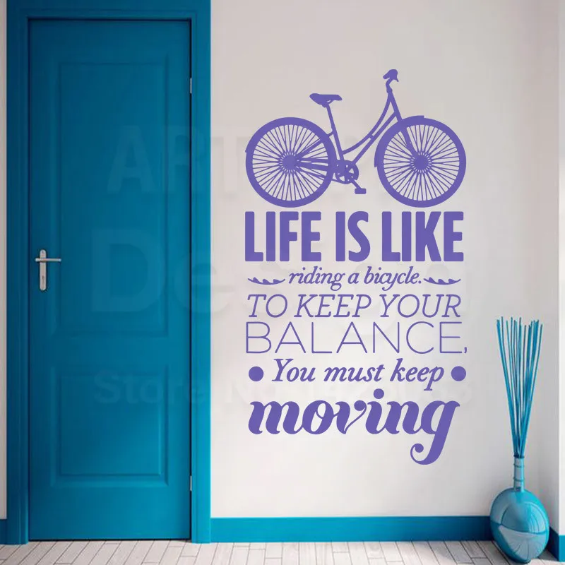 Искусство дешевое украшение для дома виниловый велосипед дневной свет Съемный