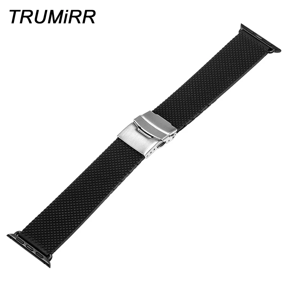 Ремешок с пряжкой из нержавеющей стали для iWatch Apple Watch спортивный браслет