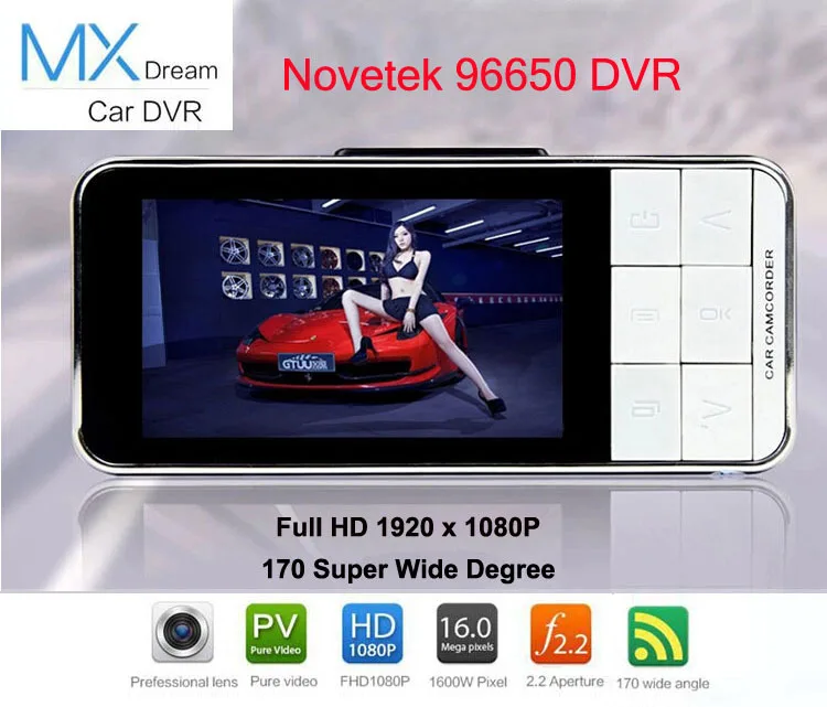 Anytek AT66A автомобиля камера новатэк 96650 WDR видеорегистратор полный HD DVR g-сенсор
