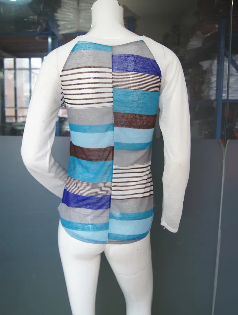 Кэрол Дневники Лето 2017 г. Футболки Женская Полосатая футболка с длинным рукавом